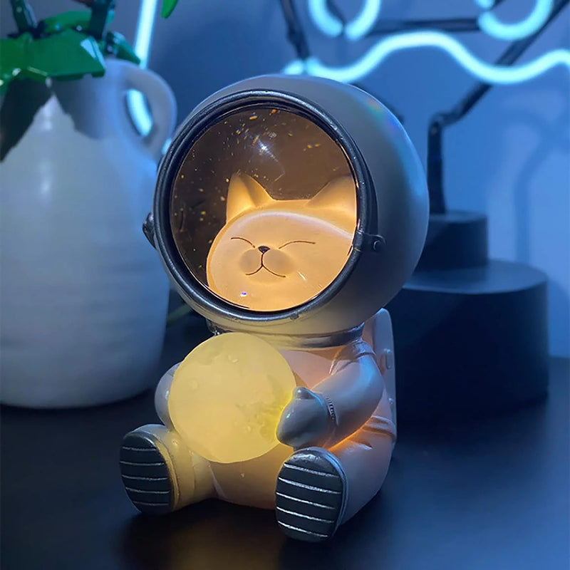 Cosmic Cat Astronaut Night Lamp