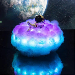 LED Astronaut Cloud Lamp with Rainbow Effect - Kids' Night Light & Bedroom Decor